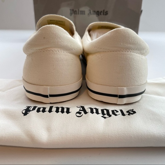 Palm angels women's off-white square low top vulcanized sneakers 40 10 slip on - Picture 6 of 15